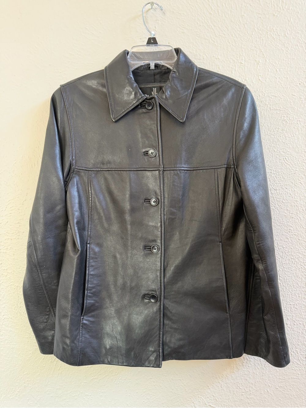 JL Colebrook vintage black leather jacket